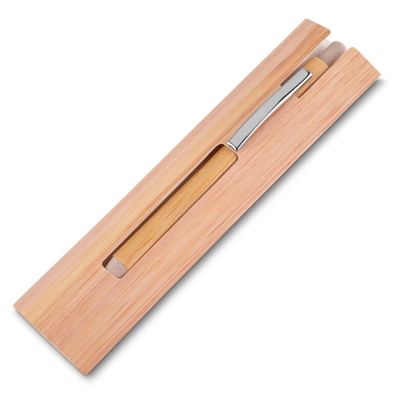 Brinde Caneta Ecológica de Bambu com Estojo