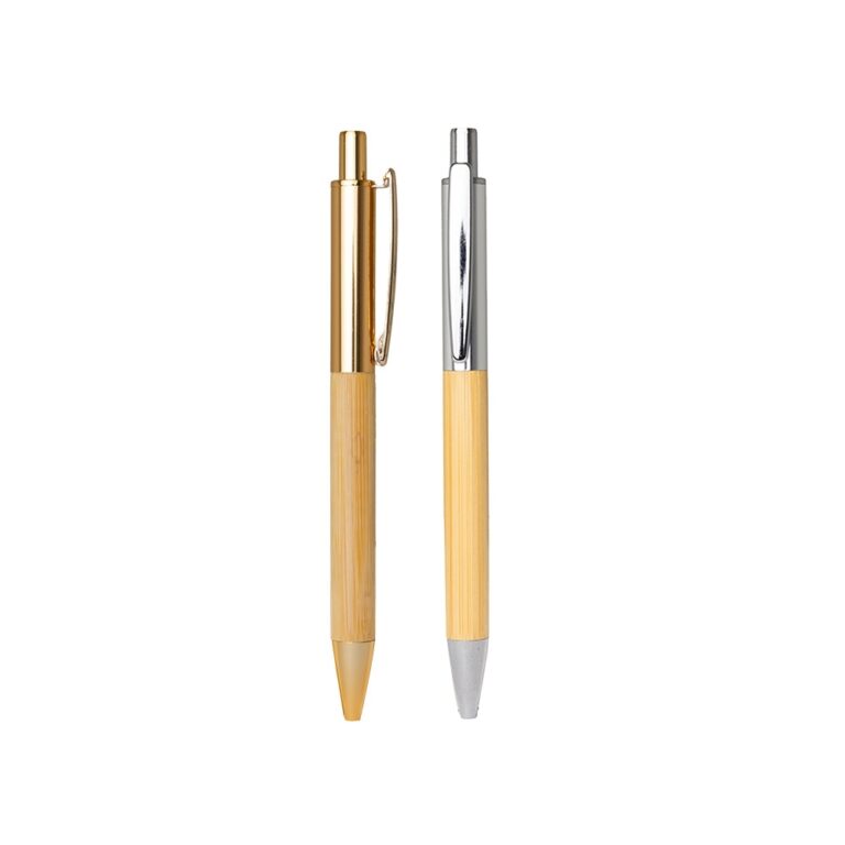 Brinde Caneta Metal e Bambu 1