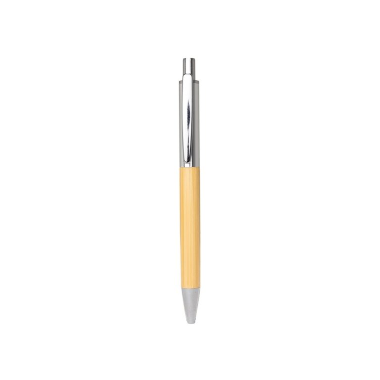Brinde Caneta Metal e Bambu 2