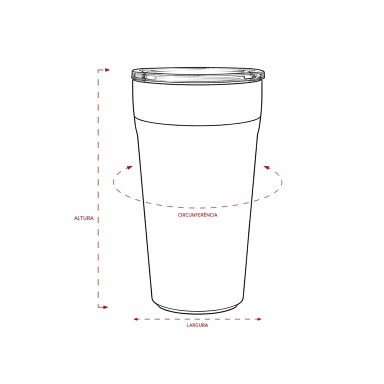 Brinde Copo Térmico com Canudo 550ml 6