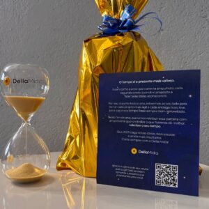 Kit Ampulheta Decorativa Personalizada com Cartão