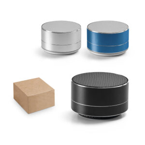 FLOREY II. Caixa de som em alumínio 100% reciclado com microfone e autonomia de 3h
