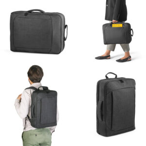 ALEXANDRIA. Mochila 2 em 1 para notebook 15'6" em 600D com 2 modos de transporte 14 L