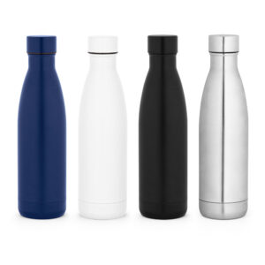 RE-BUFFON L. Garrafa em aço inox 90% reciclado de parede dupla térmica, isolada a vácuo e acabamento mate 810 mL