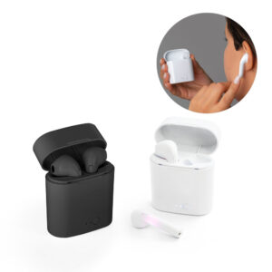 KLEBS. Fone de ouvido wireless em ABS com microfone e autonomia de 1h50