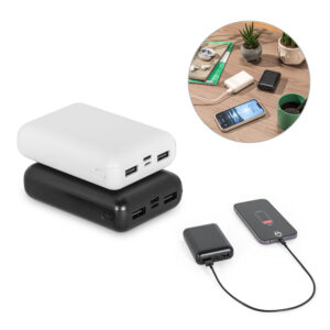LEAKEY 10. Bateria portáti em ABS 100% reciclado e capacidade de 10'000 mAh