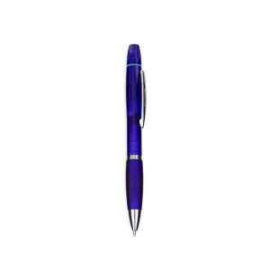CANETA PLÁSTICA COM MARCA-TEXTO